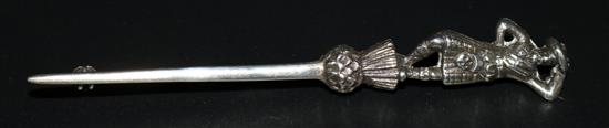 Silver kilt pin